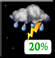 Tuesday Night: Chance Showers And Thunderstorms