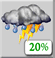 Tuesday: A chance of showers and thunderstorms. Mostly cloudy. High near 78, with temperatures falling to around 74 in the afternoon. West southwest wind 15 to 20 mph, with gusts as high as 35 mph. Chance of precipitation is 40%. New rainfall amounts less than a tenth of an inch possible. Tuesday: Chance Showers And Thunderstorms